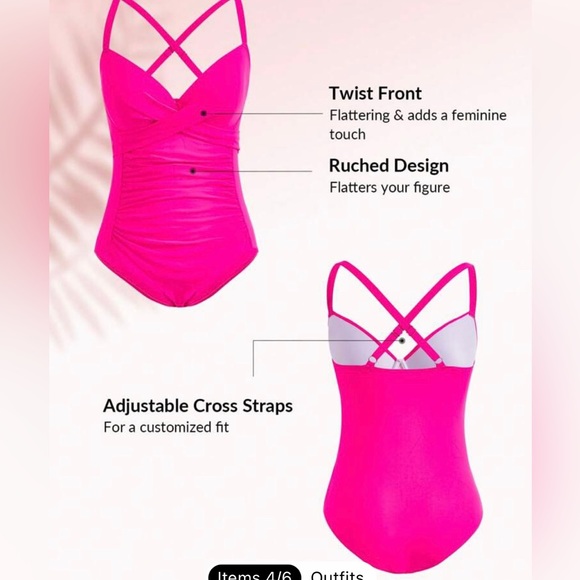 Black tummy control swimsuit - Picture 3 of 4